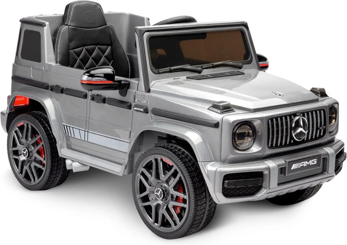 Mercedes G63 AMG Elektrische Kinderauto Zilver - 12V - BBH0002-grey - afbeelding 6 van 6