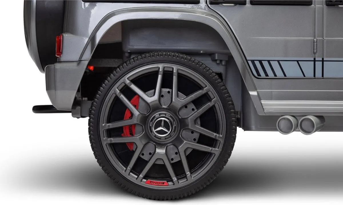 Mercedes G63 AMG Elektrische Kinderauto Zilver - 12V - BBH0002-grey