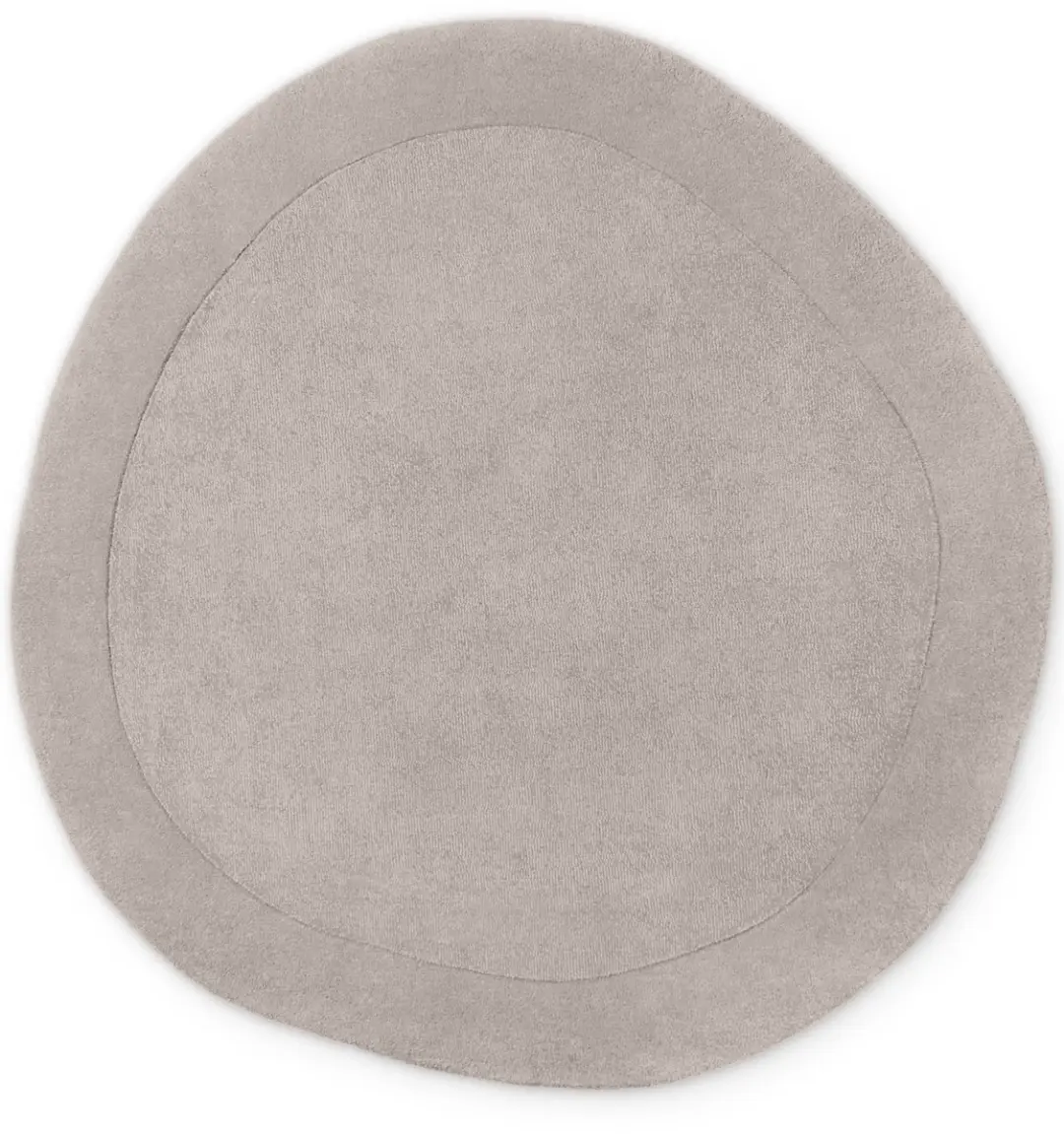 Villeroy & Boch 1812 wollen vloerkleed organisch rond Kivi Naturel Grijs