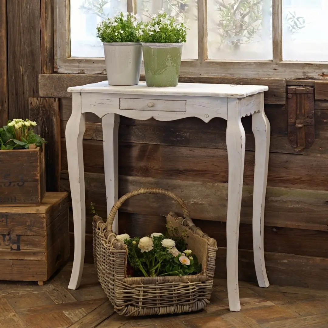 Loberon Sidetable Barbey - Antiekwit - afbeelding 4 van 6