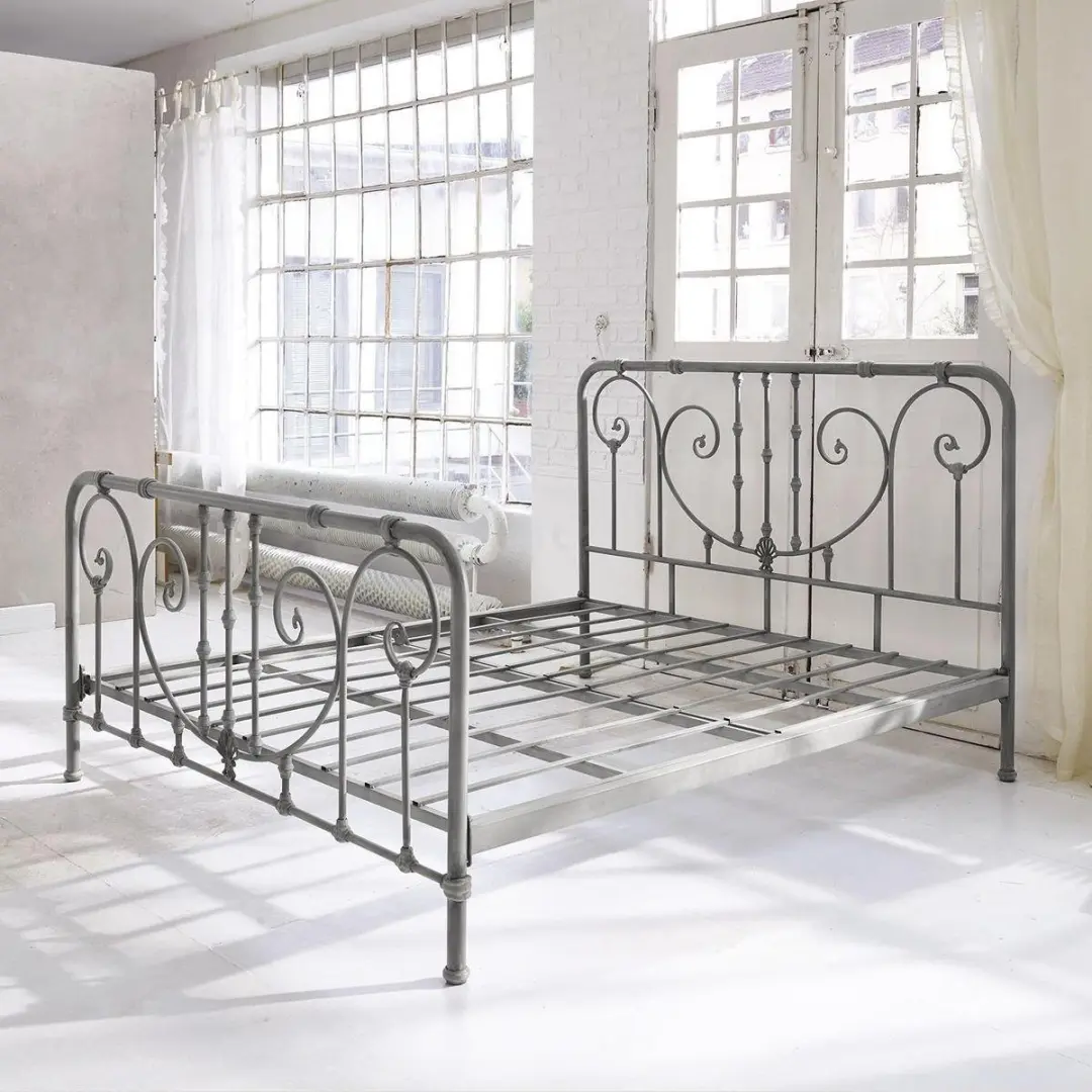 Loberon Bed Genouillé Grijs - Eenpersoons - afbeelding 5 van 6