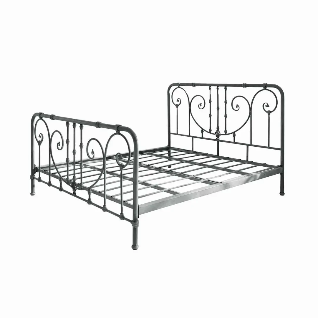 Loberon Bed Genouillé Grijs - Eenpersoons - afbeelding 2 van 6