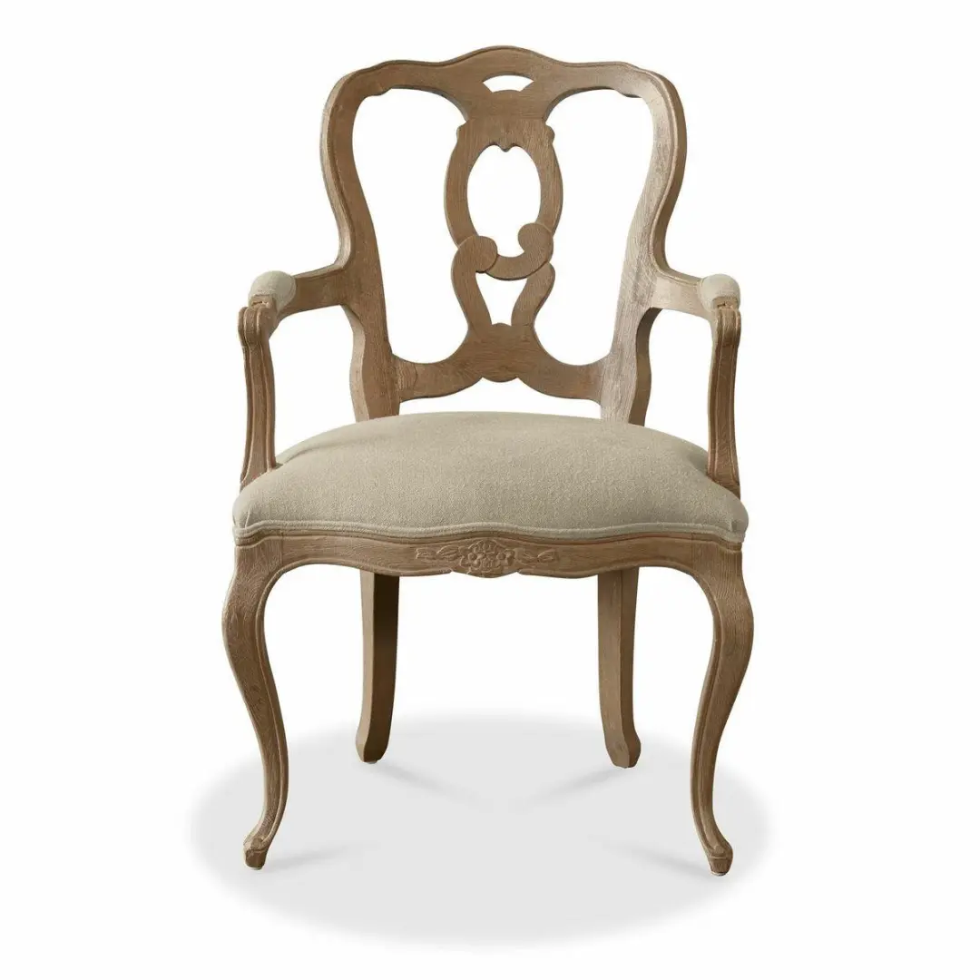 Loberon Ladorée Stoel - Bruin/Beige - afbeelding 4 van 6