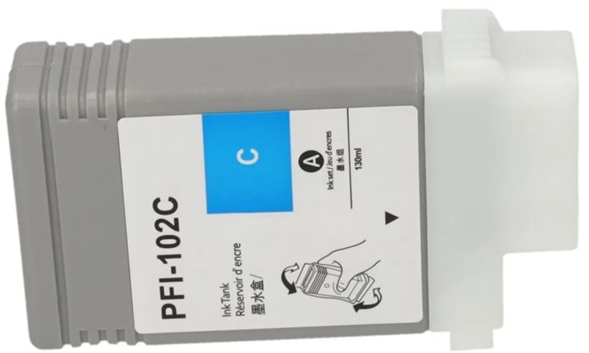 PrintAbout PFI-102C Inktcartridge Cyaan - 130ml - o.a. Canon