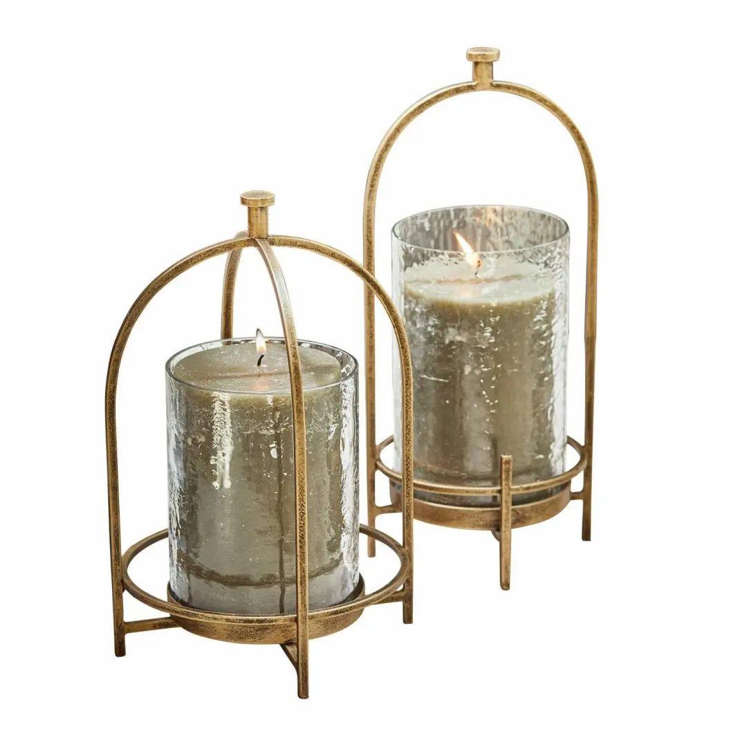 Loberon Windlicht Set 2 Stuks Antiekgoud
