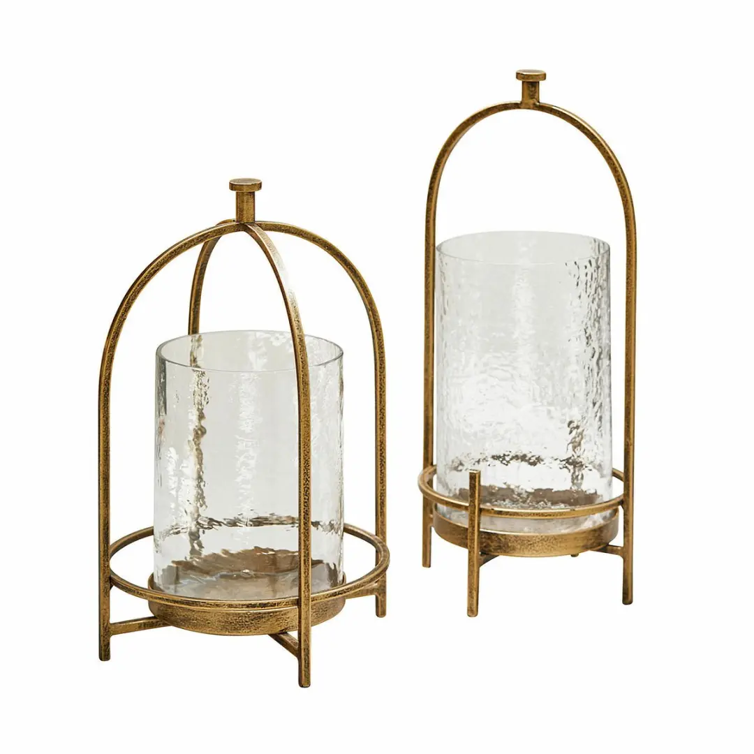 Loberon Windlicht Set 2 Stuks Antiekgoud - afbeelding 4 van 5
