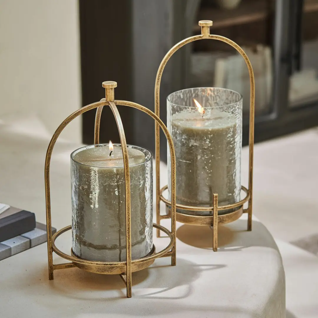 Loberon Windlicht Set 2 Stuks Antiekgoud - afbeelding 3 van 5