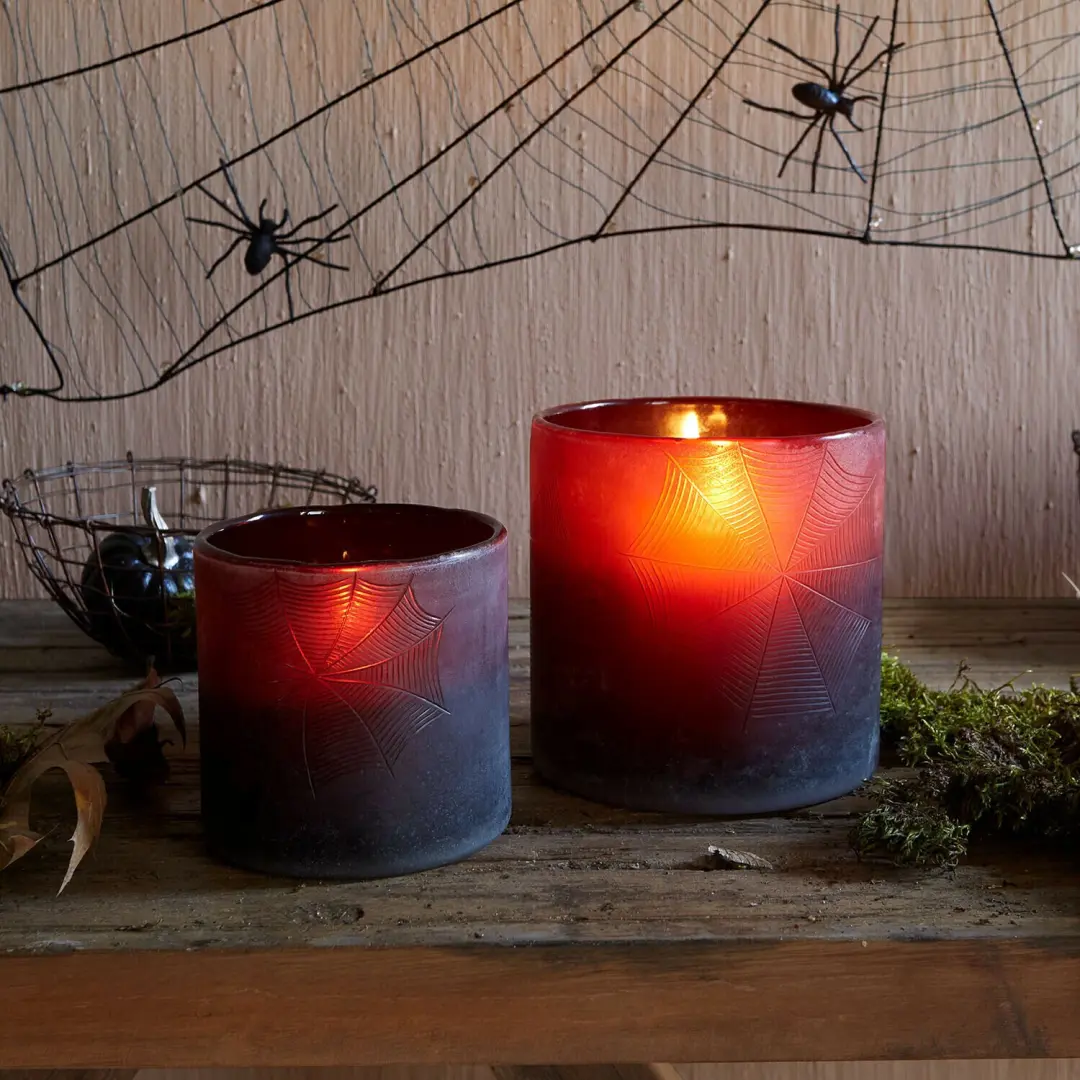 Loberon Windlicht Set 2 Stuks - Ø12,5cm - Bruin - afbeelding 4 van 6