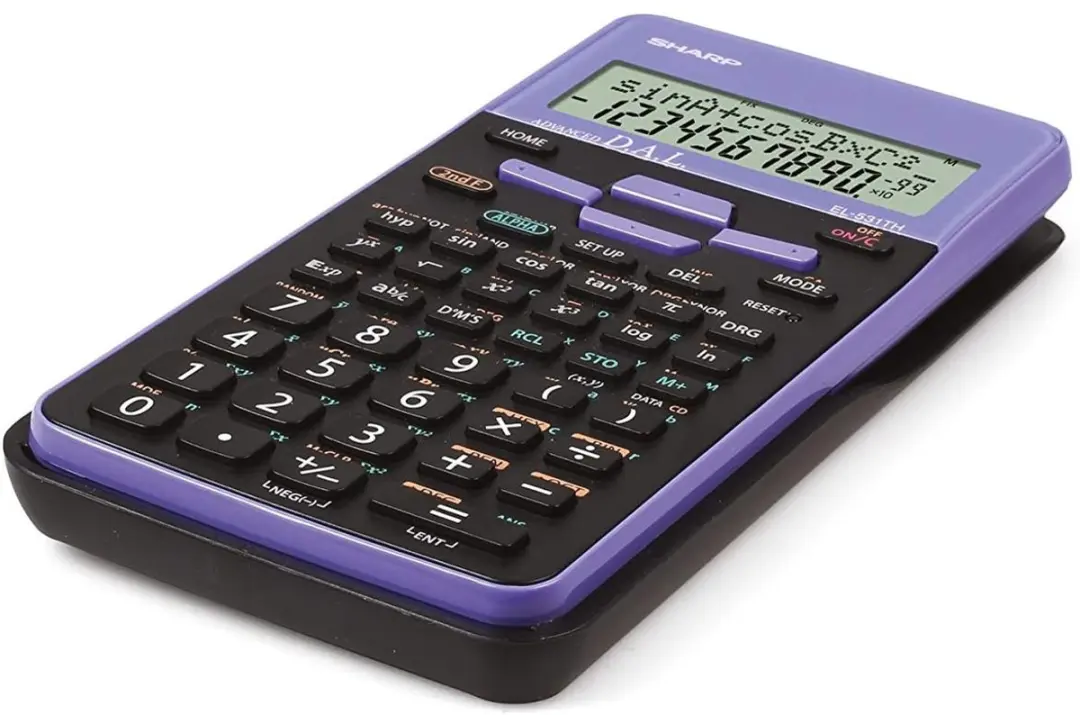 Sharp EL-531TH Wetenschappelijke Rekenmachine - Zwart/Violet - afbeelding 5 van 5