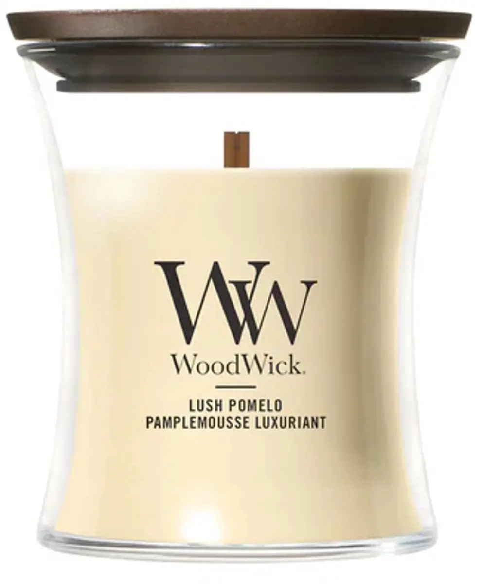 WoodWick Lush Pomelo Hourglass Mini Kaars