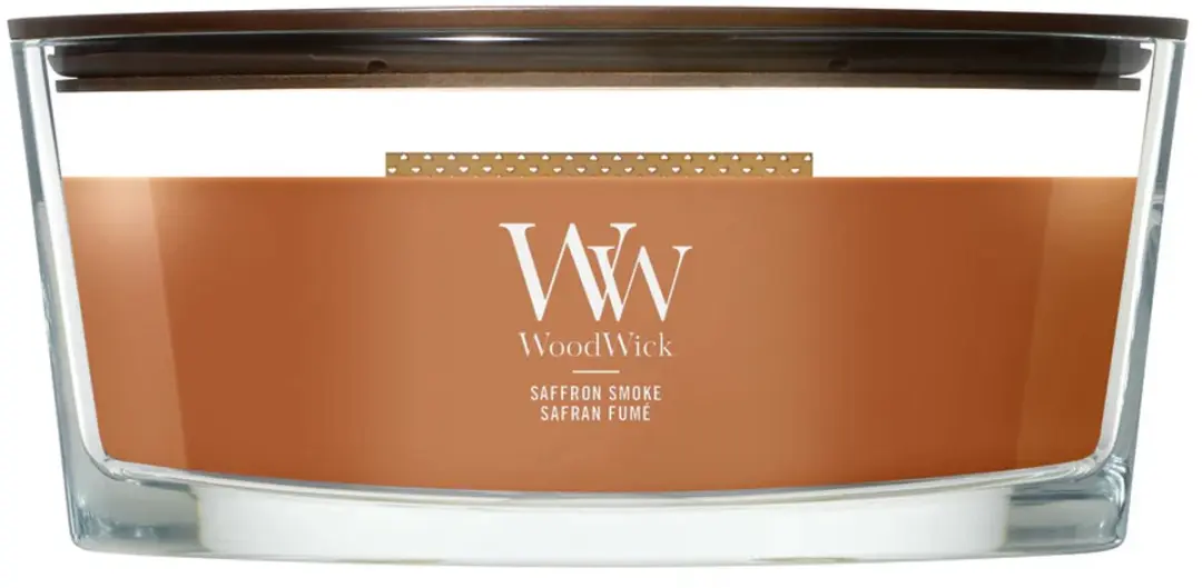 WoodWick Hearthwick Saffron Smoke Ellipse Kaars