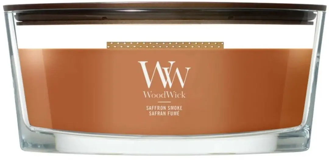 WoodWick Hearthwick Saffron Smoke Ellipse Kaars - 50 Branduren - afbeelding 6 van 6
