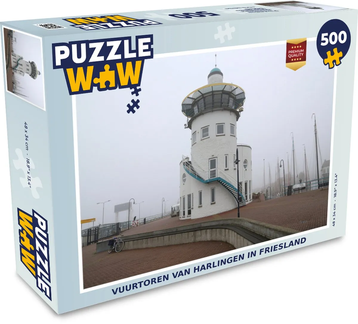 PuzzleWow Vuurtoren van Harlingen Legpuzzel 500 Stuks
