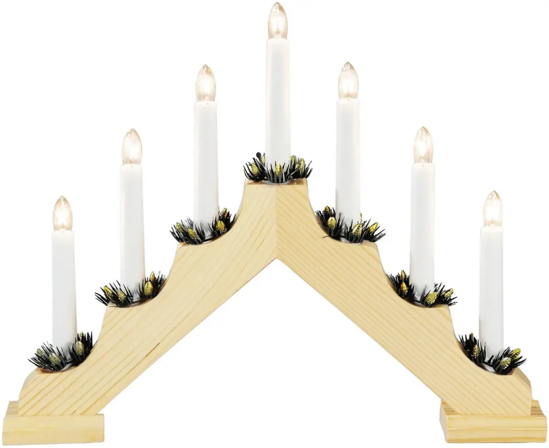 Konstsmide Christmas Licht Houten Kandelaar 7-Lichts