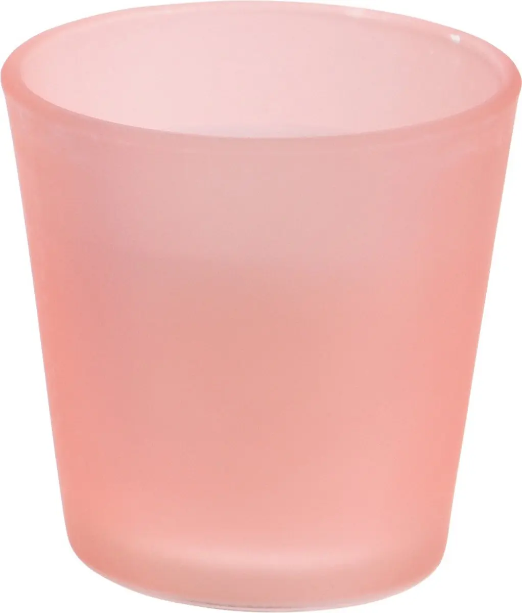 Kaars in glazen pot roze