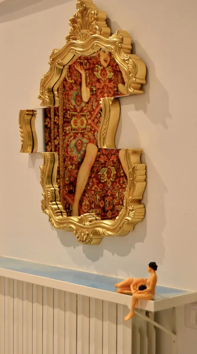 Seletti Tetris Spiegel 70x90cm Goud - afbeelding 4 van 4