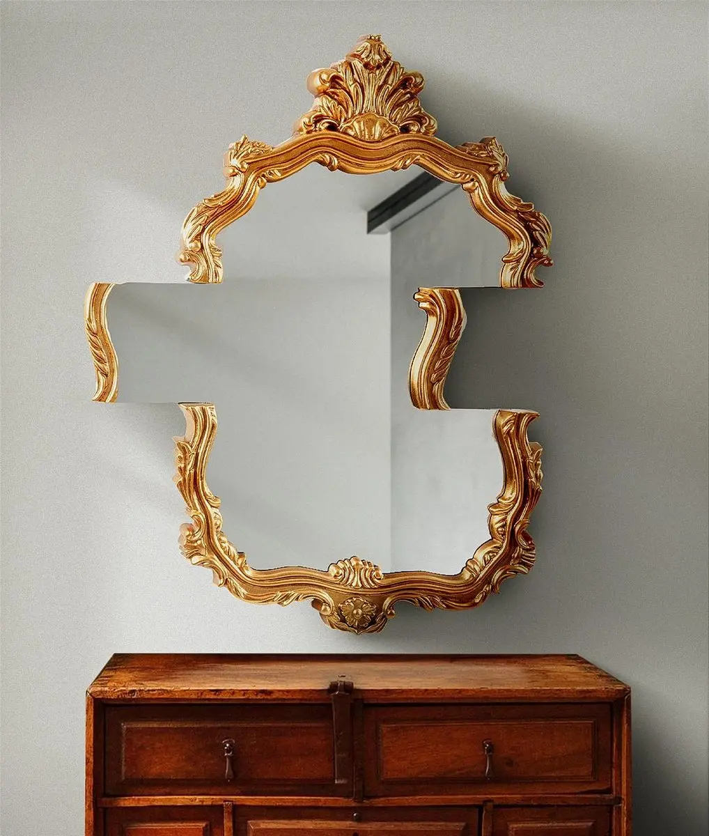 Seletti Tetris Spiegel 70x90cm Goud - afbeelding 3 van 4