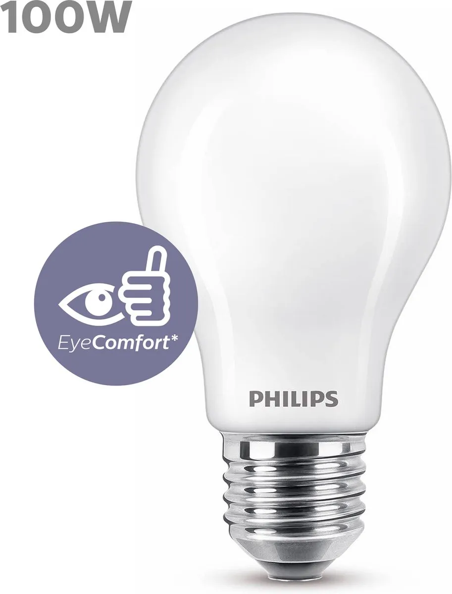 Philips LED Lamp E27 11W Mat - Koelwit 4000K