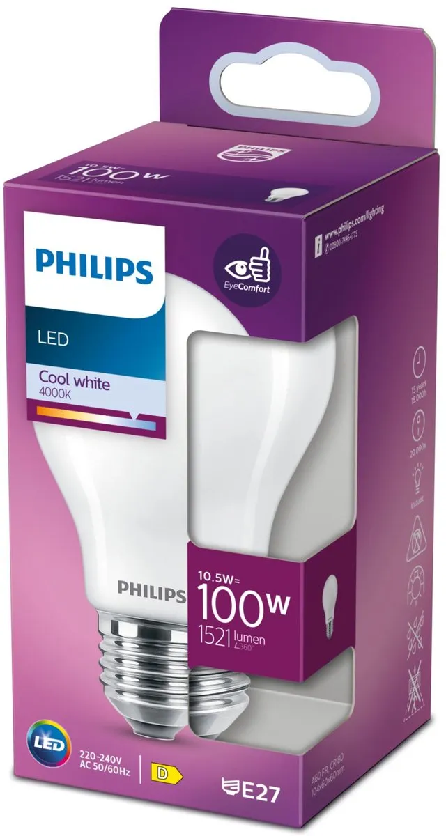 Philips LED Lamp E27 11W Mat