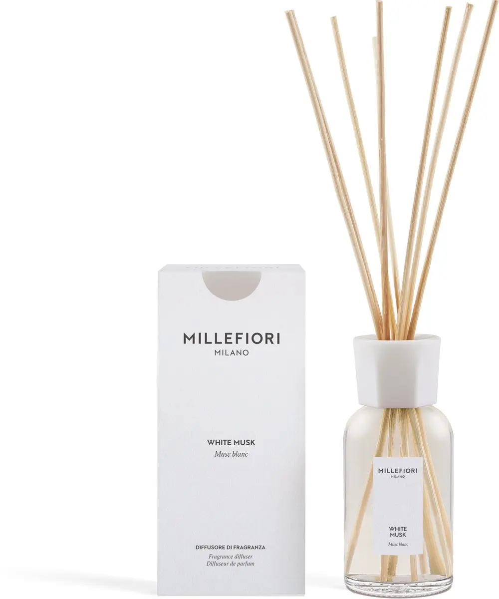 Millefiori Milano Geurstokjes 250ml White Musk - afbeelding 2 van 4