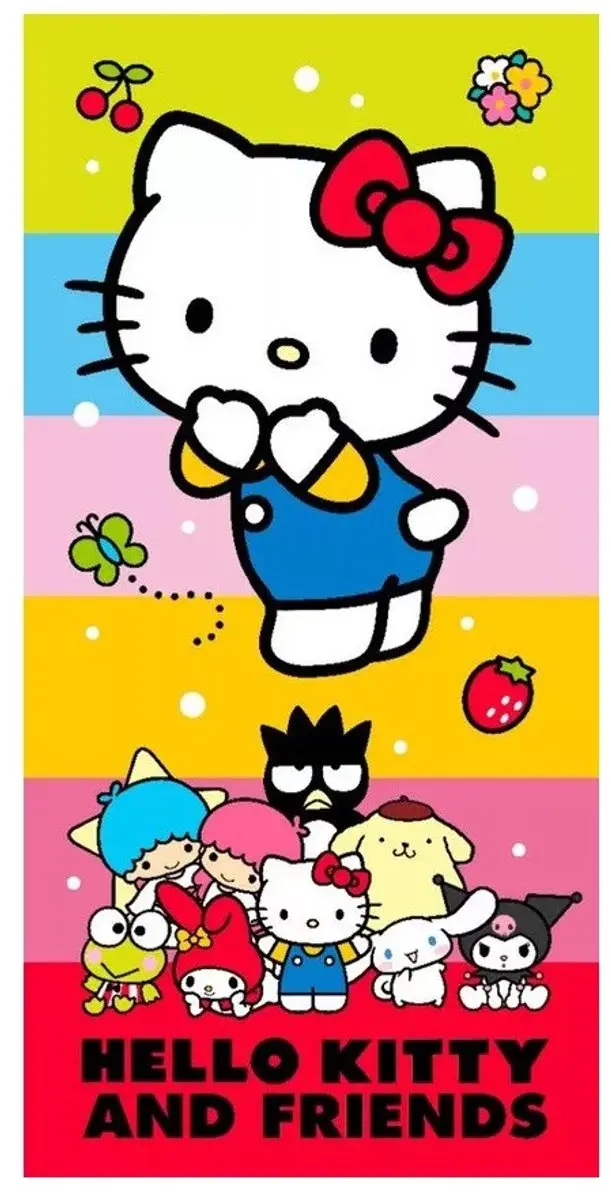 Hello Kitty strandlaken Cute Friends sneldrogend 70 x 140 cm