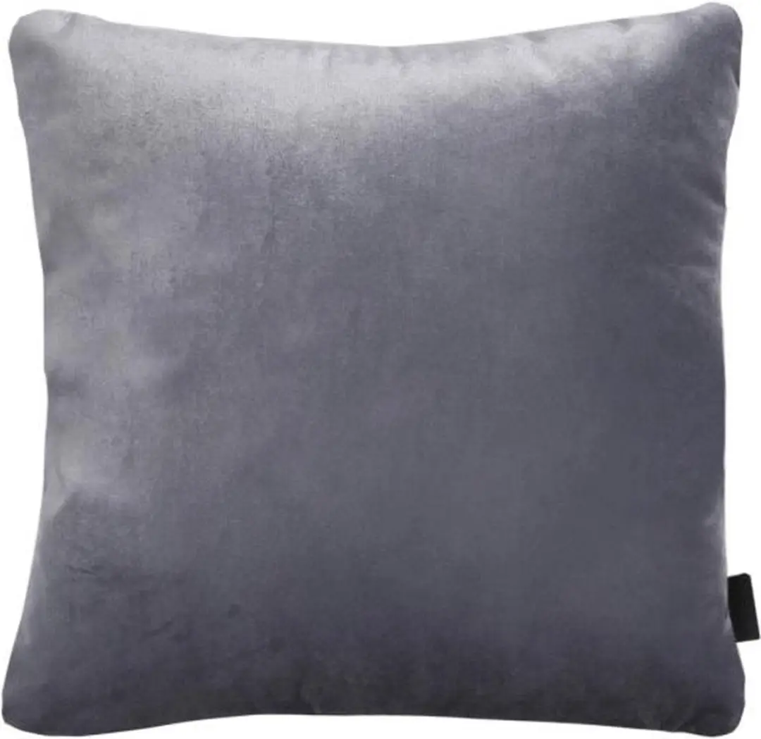 Madison sierkussen 45x45 Velvet grey full piping (p)