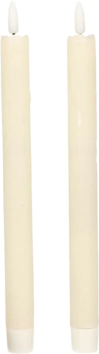 Anna's Collection LED Tafelkaarsen ivoor - 23cm - 2 Stuks - afbeelding 4 van 4