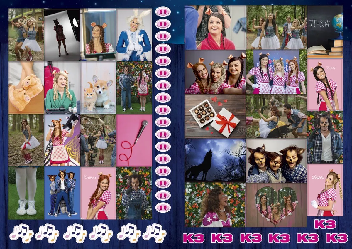 K3 Stickerboek De 3 Biggetjes - Multicolor