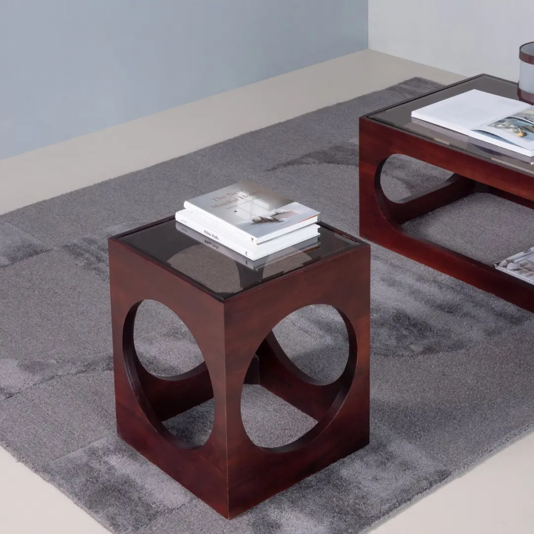 WOOOD Trax Bijzettafel Acaciahout Bruin 45x37x37 - afbeelding 2 van 5