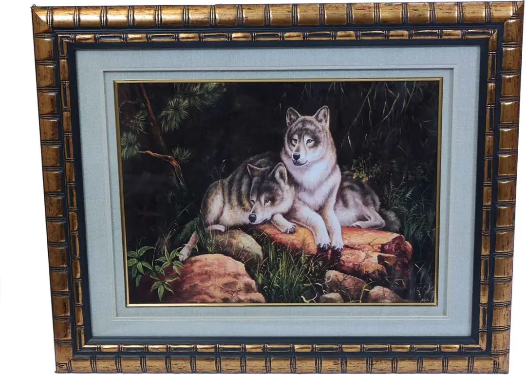 PIA Soft Toys schilderij 2 Wolven