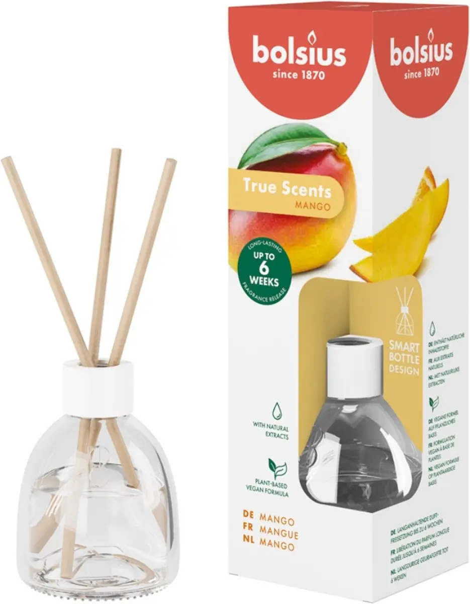 Bolsius True Scents Geurstokjes Mango 60ml - afbeelding 2 van 4