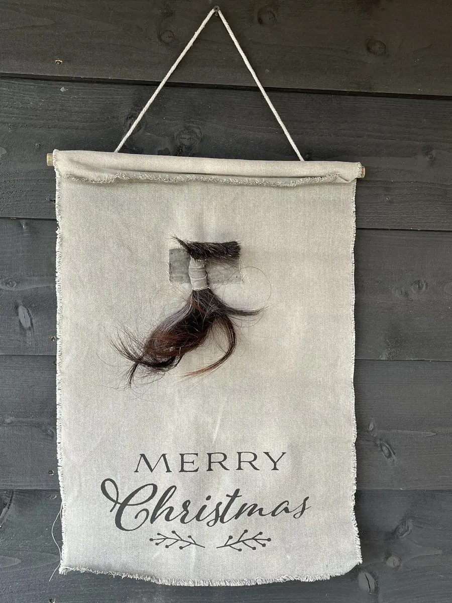 Merry Christmas doek- sfeerdagen- herfst- kerst- stoer sober- woondecoratie