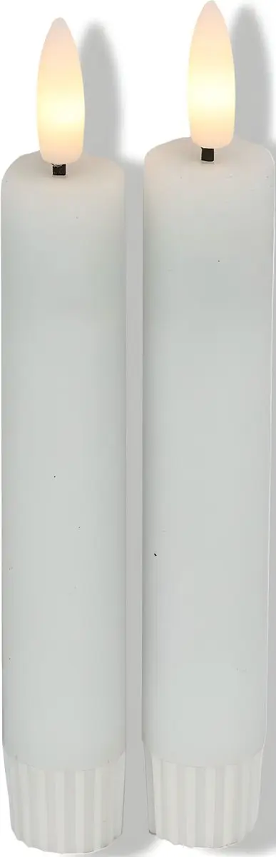 Countryfield Led Dinerkaarsen 2 Stuks - H15cm - Wit - afbeelding 4 van 4