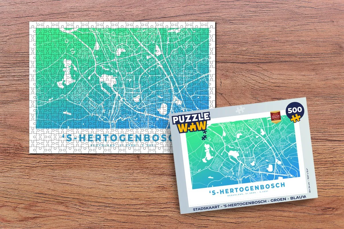 PuzzleWow 's-Hertogenbosch Legpuzzel 500 Stuks - Multicolor