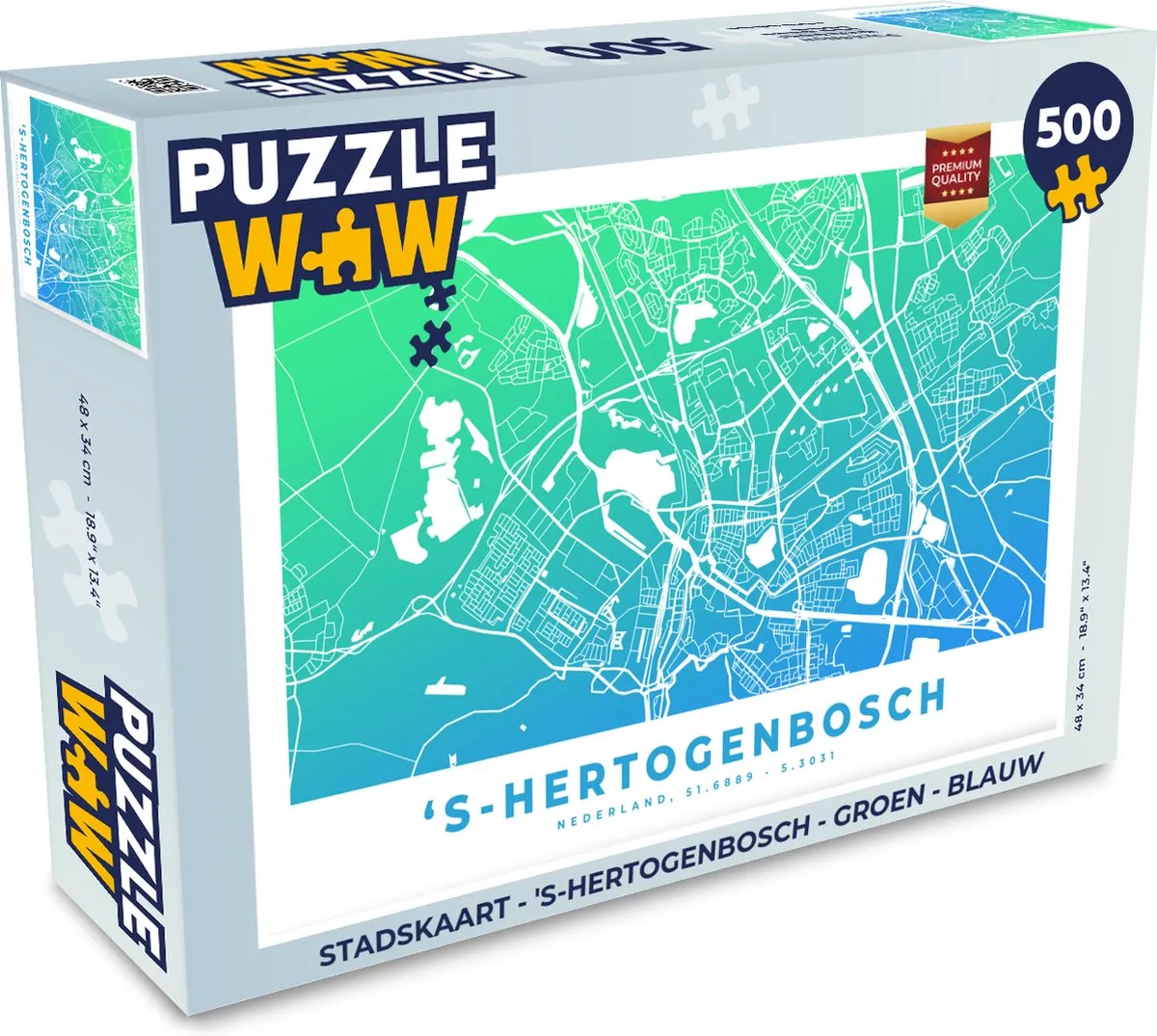 PuzzleWow 's-Hertogenbosch Legpuzzel 500 Stuks