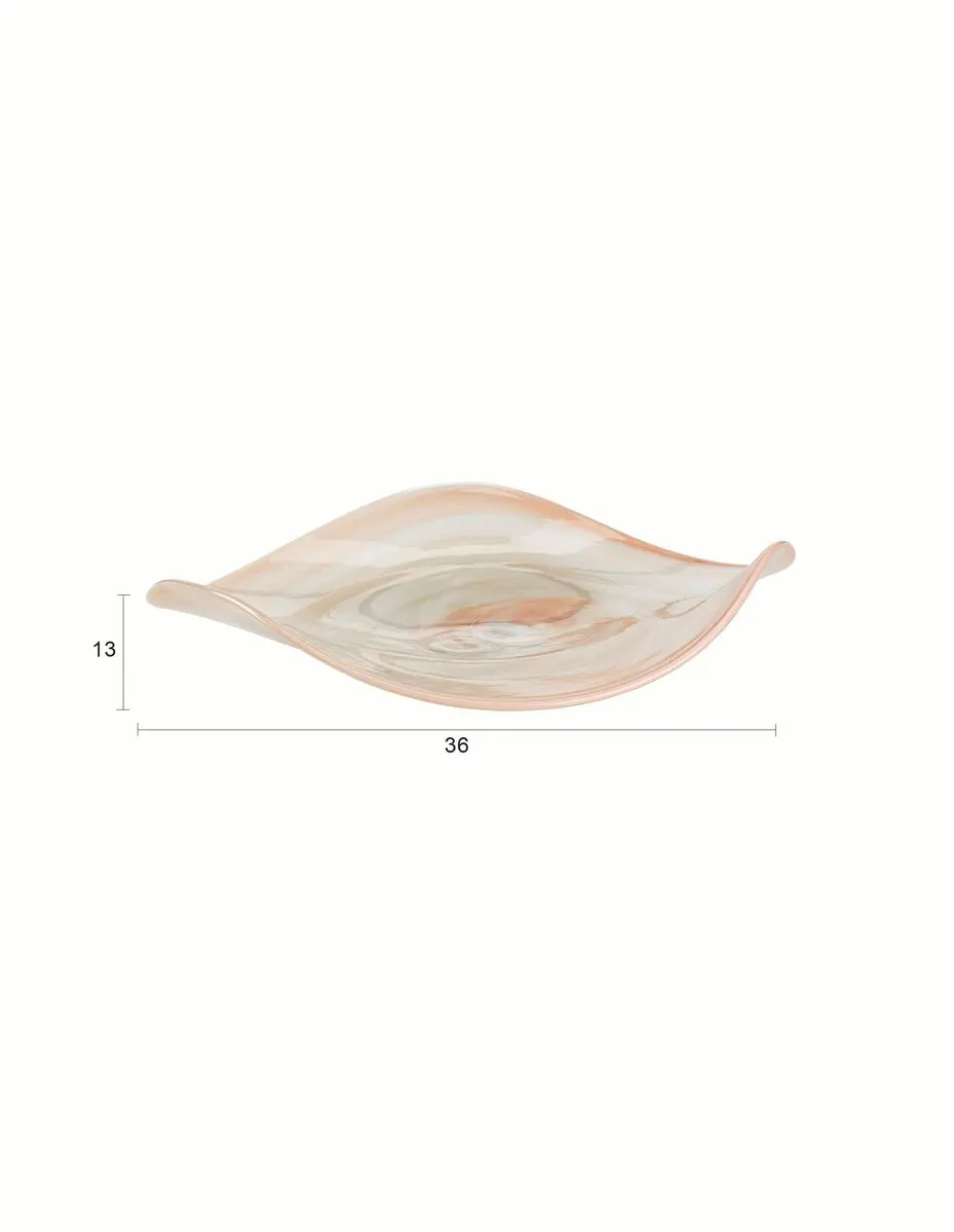 Zuiver Maria Glazen Schaal - Roze 36x34cm - afbeelding 6 van 6