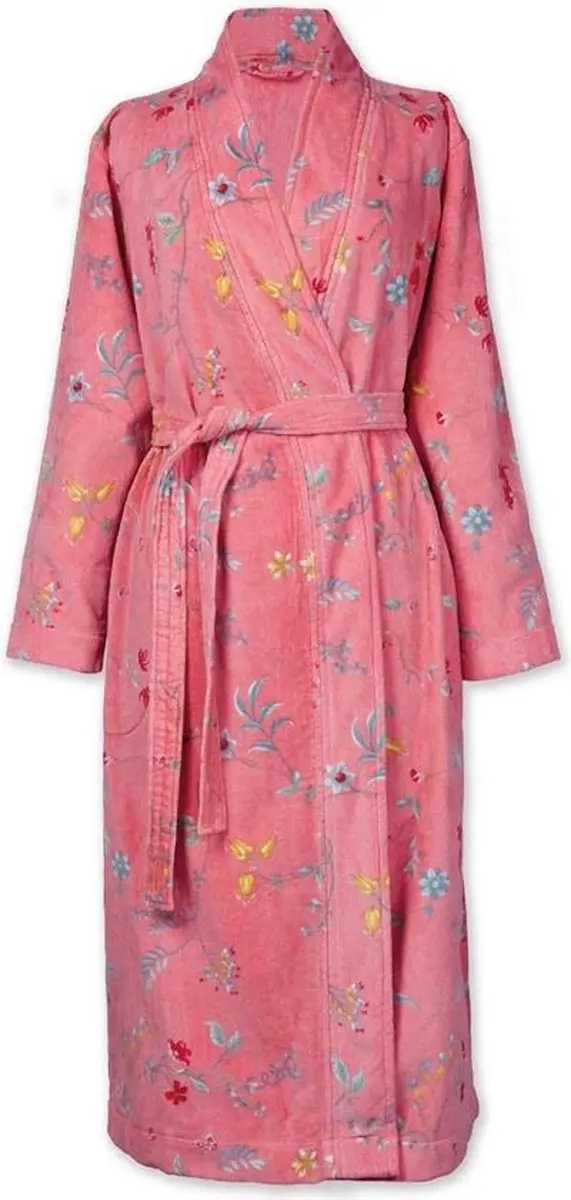Pip Studio Les Fleurs Badjas Roze S - afbeelding 2 van 6