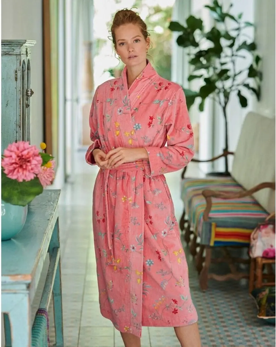 Pip Studio Les Fleurs Badjas Roze S - afbeelding 5 van 6