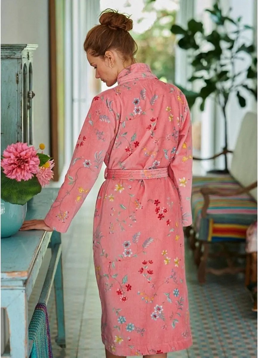 Pip Studio Les Fleurs Badjas Roze S - afbeelding 6 van 6