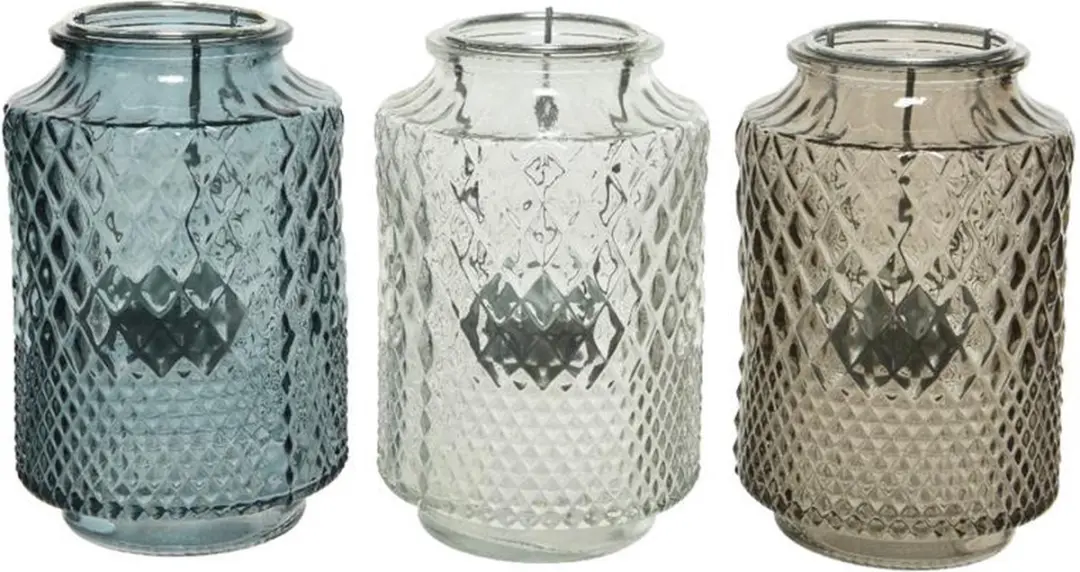 Decoris Theelichthouder Ø9.5x14.5cm - Assorti - afbeelding 2 van 2