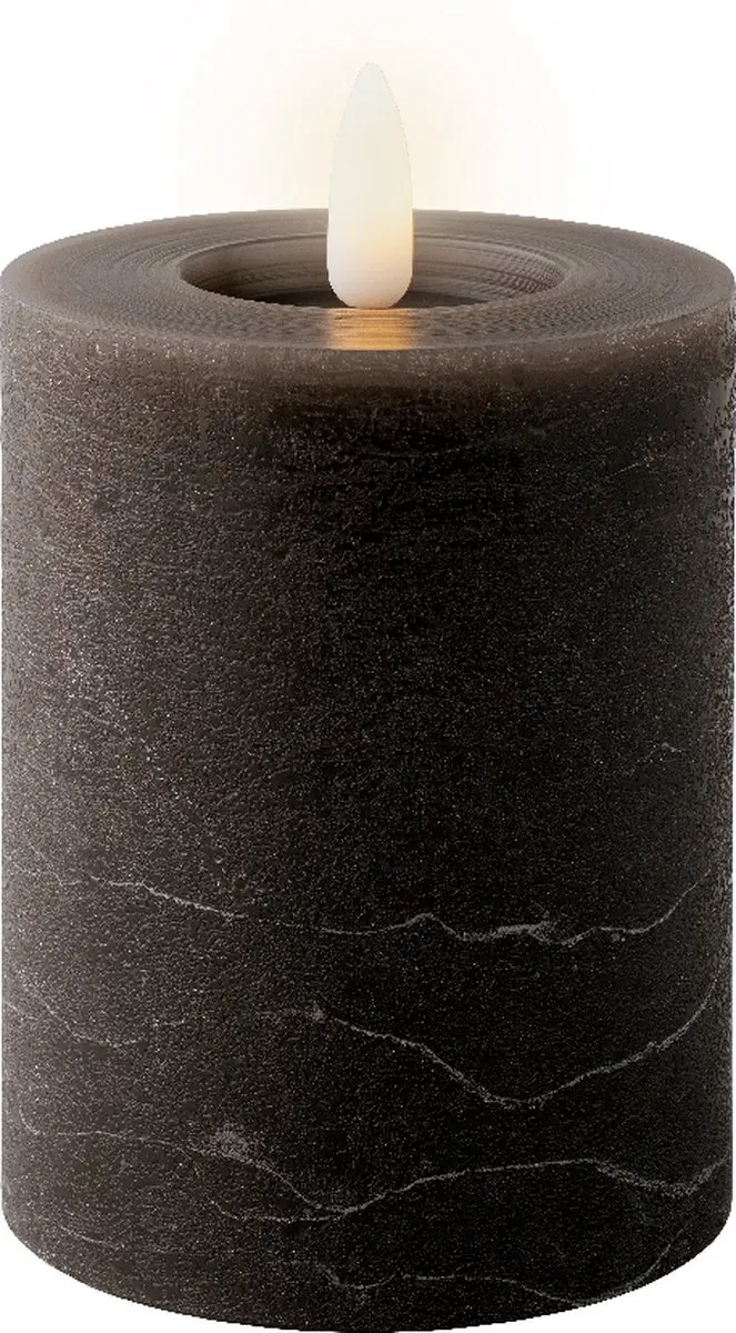 Lumineo LED Kaars Grijs Warm Wit 7x11,2cm - afbeelding 2 van 4