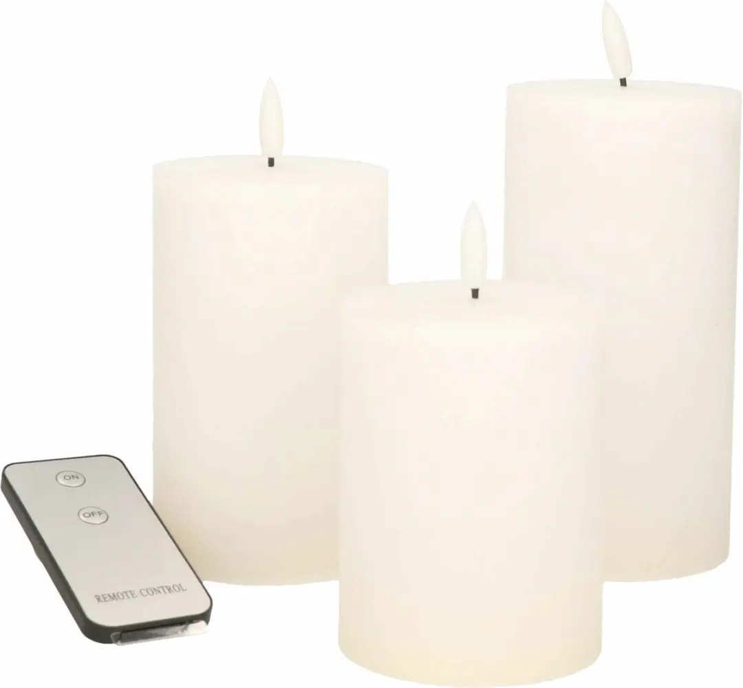 Anna's Collection LED Stompkaarsen met afstandsbediening