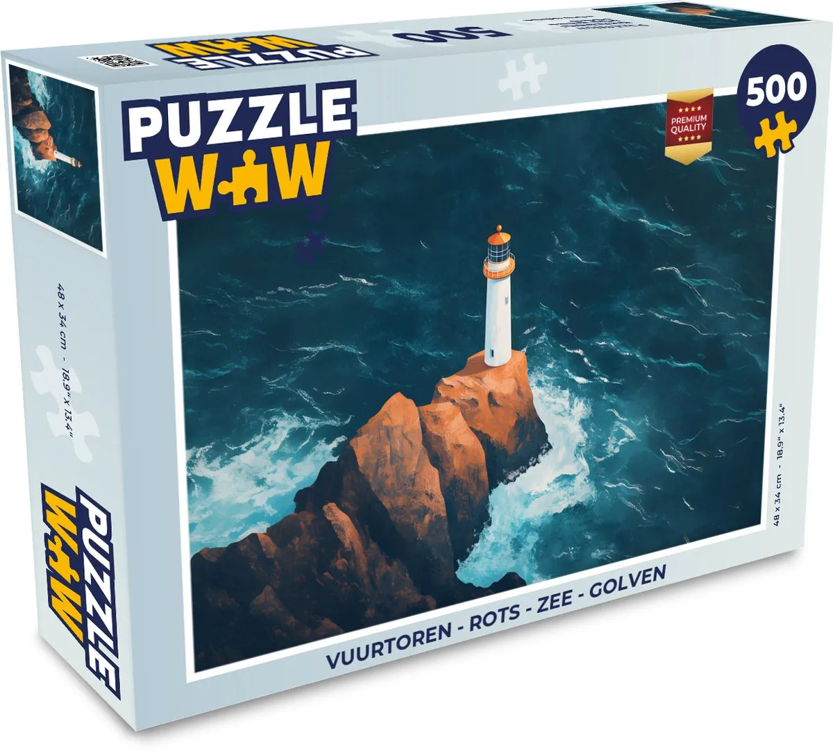 PuzzleWow Vuurtoren Legpuzzel 500 Stuks