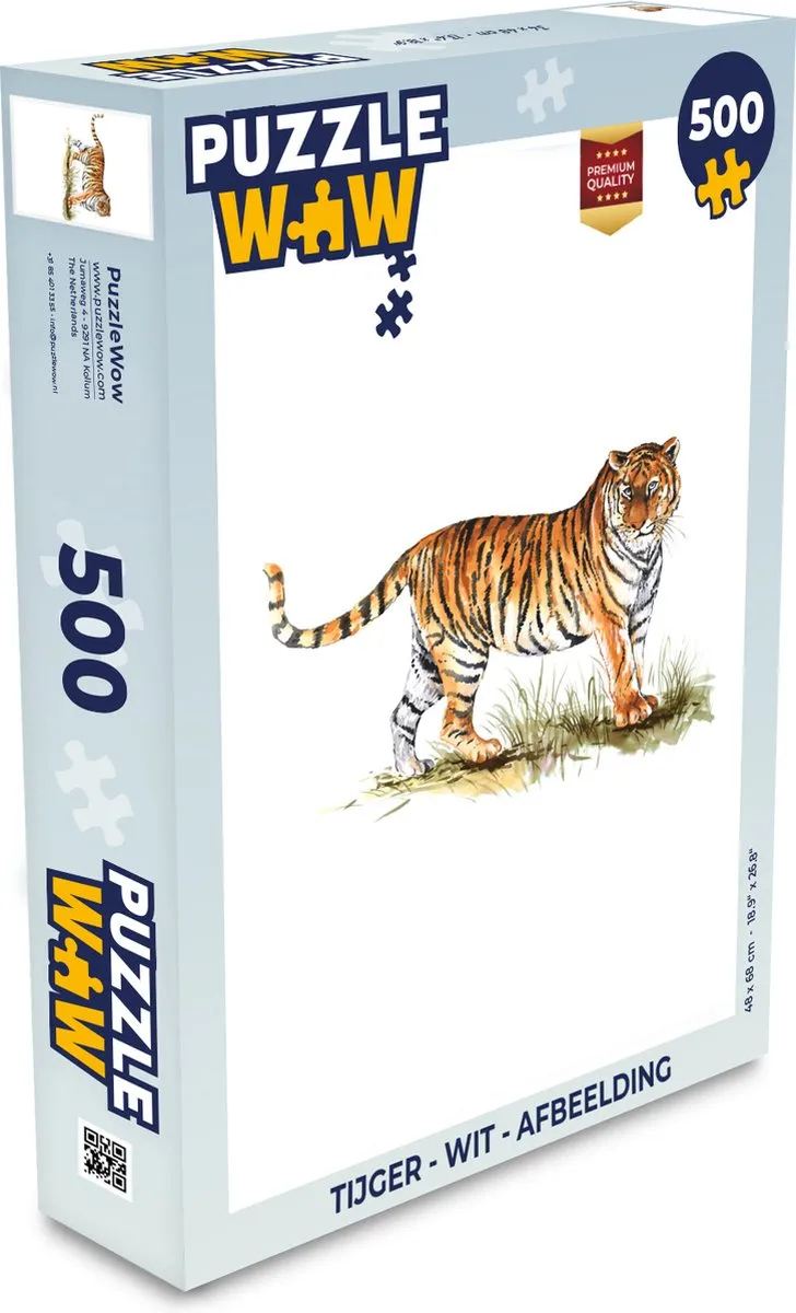 PuzzleWow Tijger Legpuzzel 500 Stuks