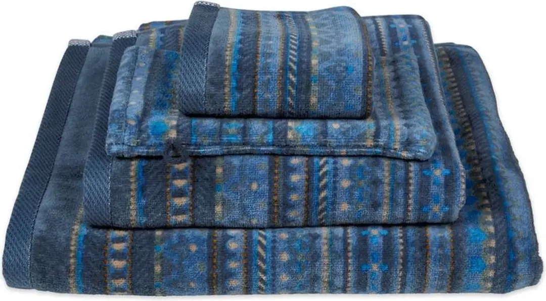 Pip Studio Geometric Print Gastendoekje - 30x50 cm - Set van 3 - Donker Blauw
