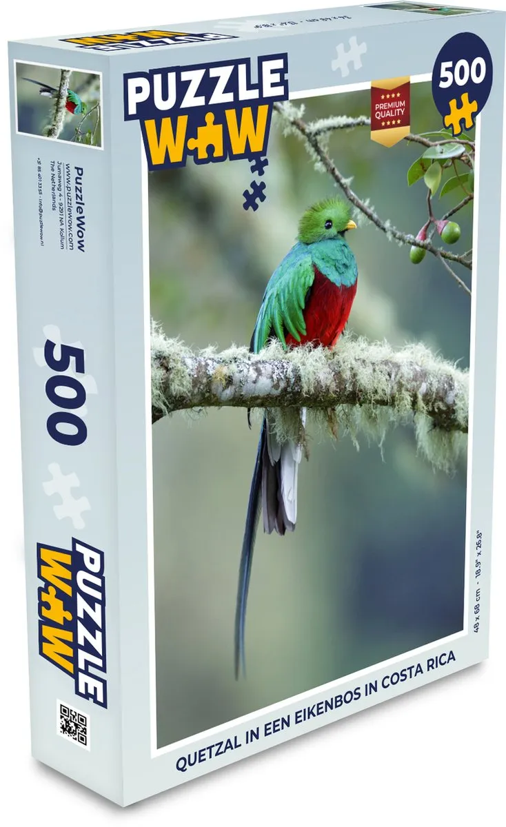 PuzzleWow Quetzal Costa Rica Legpuzzel 500 Stuks