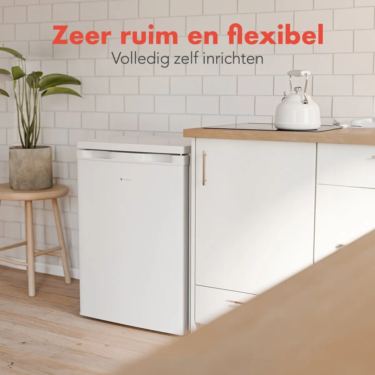 KitchenBrothers KB4031 Koelkast 127L - Tafelmodel - Wit