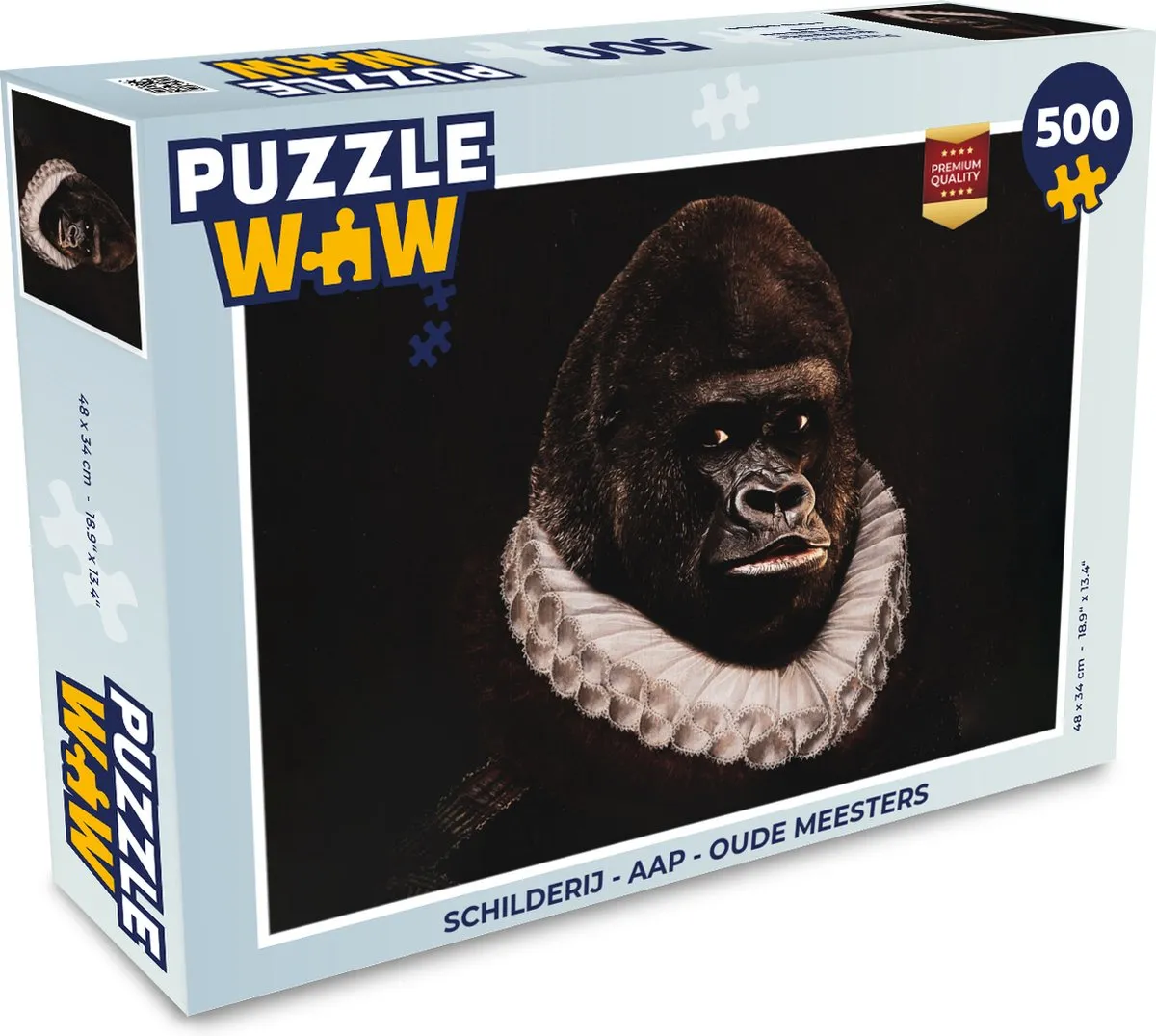 PuzzleWow Aap Oude Meesters Legpuzzel 500 Stuks