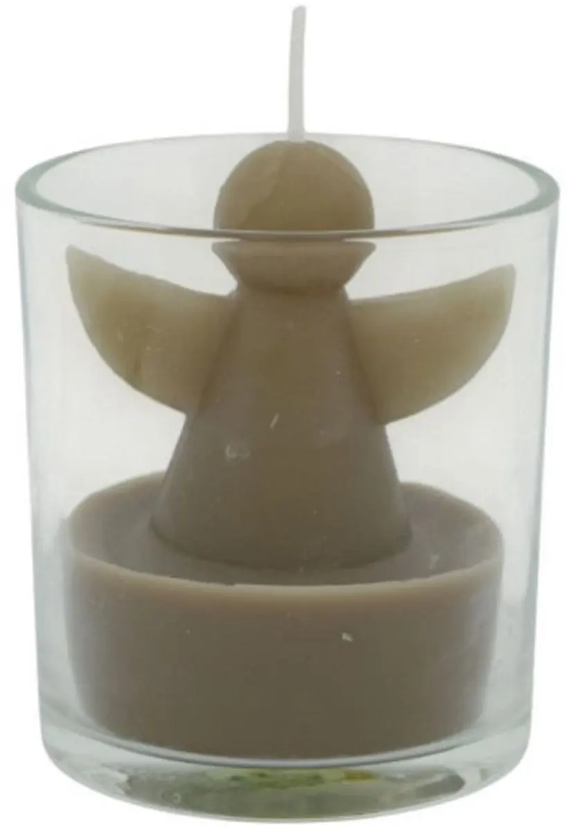 Home Society Kerst Engel in Glas Taupe