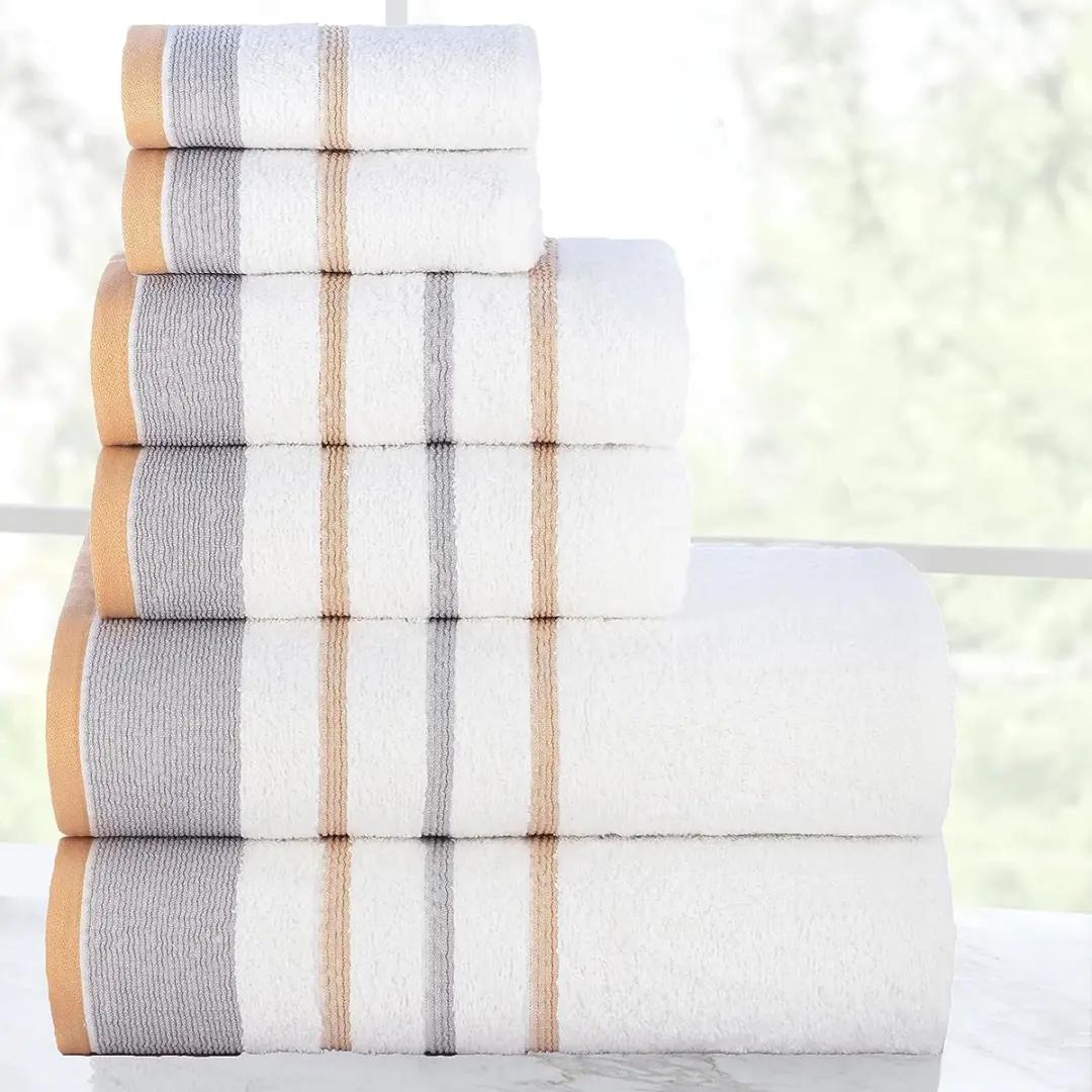 White Bay-handdoc van 600 g/m² Egyptisch canvas voor hotel, spa, gebouw en badk